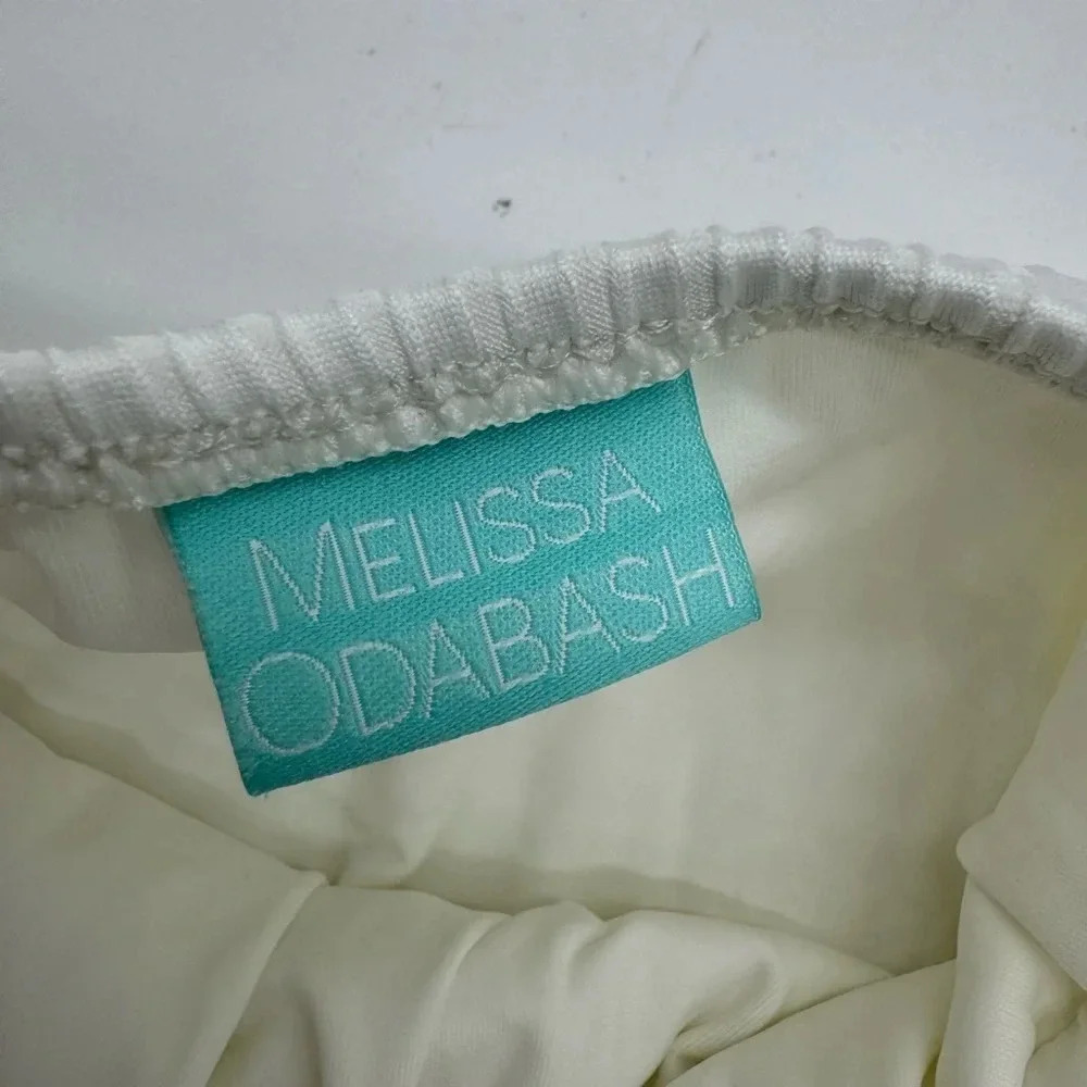 Melissa Odabash Barbuda strapless embellished ribbed swimsuit size 8 B2007 - Picture 5 of 8